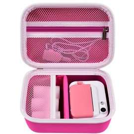 Children's Camera Bag for Uleway/for GlobalCrown/for Gofunly for Grepro/for Ushining Mini Digital Camera, Instant Cameras Protective Case Carry Bag Holder for Printing Paper (Case Only) Pink