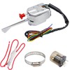 Saihisday Universal Turn Signal Switch with Flasher, 12V Chrome Street