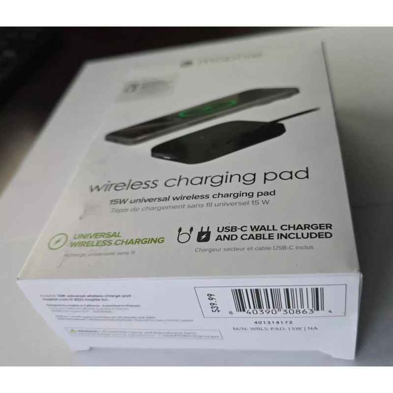 mophie NEW OEM Black Mophie 15W Universal USB-C Wireless Charging