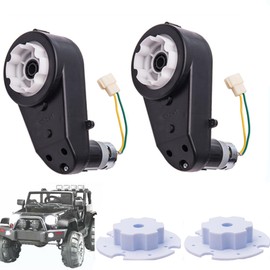 2PCS 24 Volt RS555 35000RPM High-Speed Motor Gearbox for Power Wheels Kid's Ride on Toys Car Motor Upgrade, Pair of 24V Replacement High Torque Motor Kid's Electric Vehicle Replace Parts