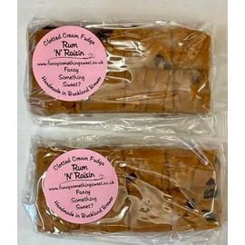 Clotted Cream Fudge (Rum n Raisin, 2 Blocks (300g))