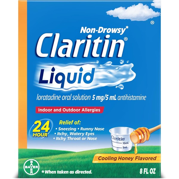 Claritin® Liquid, Allergy Medicine for Adults, 24-Hour Non-Drowsy Loratadine 5mg,