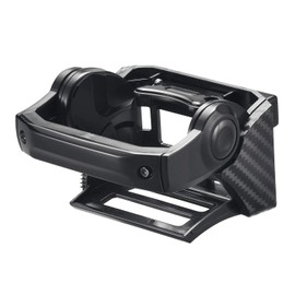 Carmate DZ549 Car Drink Holder, Built-in Oil Damper, Foldable, Air Conditioner Mount, Carbon Tone Black