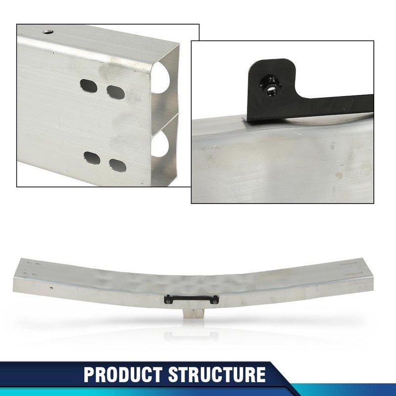 PIT66 Front Bumper Reinforcement Impact Bar Silver Compatible with Nissan
