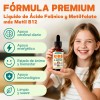GWYNNE Kids L-Metilfolato 5-MTHF Gotas Líquidas 60ml,Fórmula Doble Folato con