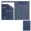 ideastore Binder Clipboard A4 Bi-Fold Clip File Multifunction Leather (Blue)