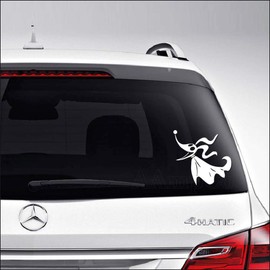 Zero Dog Nightmare Jack Skellington for Car Truck Motorcycle Windows Bumper Laptop Home Wall Decor Vinyl Sticker Decal Size- [10 inch/25 cm] Wide/Color- Matte Black