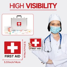 3 pegatinas de primeros auxilios para el hogar, calcomanías autoadhesivas impermeables de primeros auxilios para cajas de primeros auxilios, kit de primeros auxilios de emergencia para automóvil