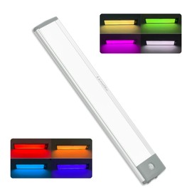 LEPOTEC Wireless Magnetic Light Bar, RGB Screenbar Light Desk Lamp Computer, Dimmable LED with Motion Sensor Effect, USB Rechargeable, Color Changing, Adjustable Brightness
