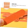 Mikinona Orange Disposable Wooden Nail Files 100pcs Pack Double-Sided Grit
