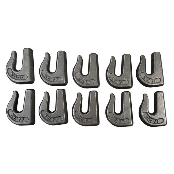 (10) Weld ON Grab Chain Hooks 5/16" G70 WLL 4,700