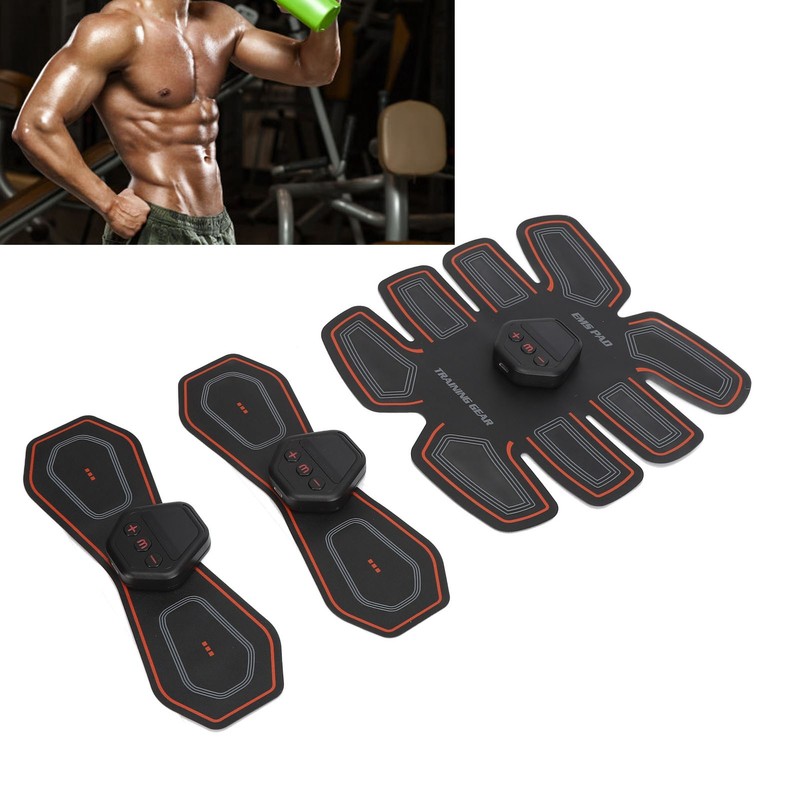 Abdominal Muscle Trainer 10 Modes PU Leather USB Rechargeable Micro