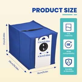 HOMNATURE 8 Pack Replacement Vacuum Dust Bags for bObsweep RC400, Dustin, UltraVision | 4.6L Large-Capacity Compatible Bags for Auto-Empty Robot Vacuums