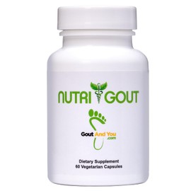 NutriGout Uric Acid Cleanse Supplement w/Turmeric, Celery Seed, Bromelain, Milk Thistle, Dandelion and Chanca Piedra, 60 Vegetarian Capsules of 500 mg Each