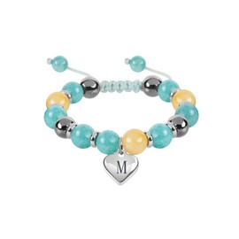 YOESDIE Heart Natural Stone Beaded Bracelet for girl | Adjustable Natural Stone Beaded Birthday Bracelets for Girls Jewellery | To My Daughter/Granddaughter/Niece/Bracelets for Girls Jewellery (M)