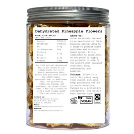 Dehydrated Dried Pineapple Flower Rings | 30+ Slices | 100% Natural | Dried Pineapples | No Sugar Added, Gluten Free| for Cocktails, Baking, Cakes, Snacking, Decoration | PET Jar | 100 Grams | 3.5 Oz
