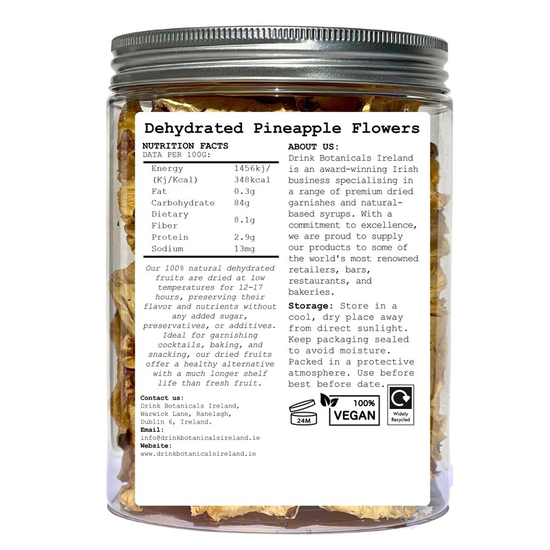 Dehydrated Dried Pineapple Flower Rings | 30+ Slices | 100%