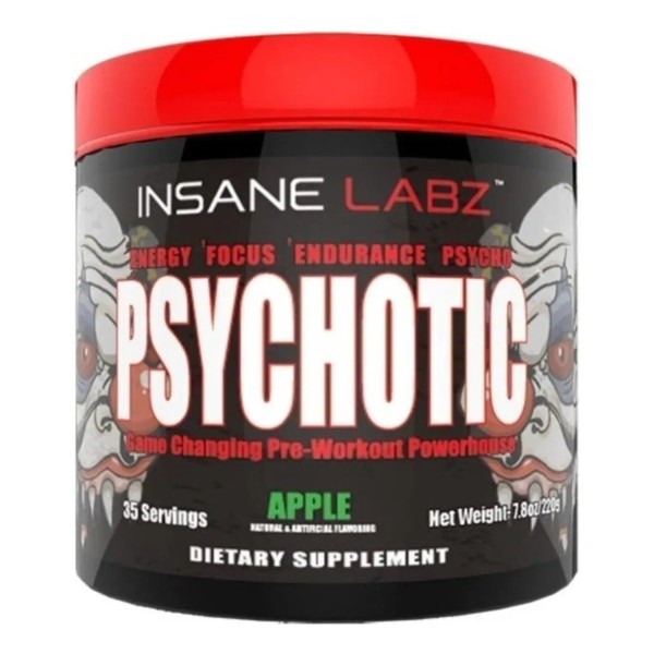 Pre Entreno Psychotic Insane Labz 35 Servicios Manzana