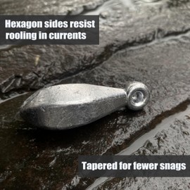 Fishing Weights Sinkers Bank Sinkers Bullet Weights for Surf Fishing Pier Bank Fishing Saltwater Fishing Gear 1oz to 8oz