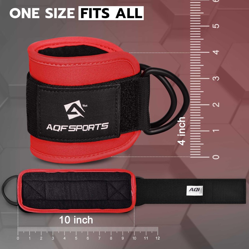AQF Ankle Straps for Cable Machines Attachment - Neoprene Padded