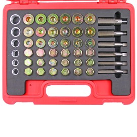 114pcs Oil Pan Thread Repair Tool Kit Set Oil Drain Sump Plug Key M13 M15 M17 M20 M22