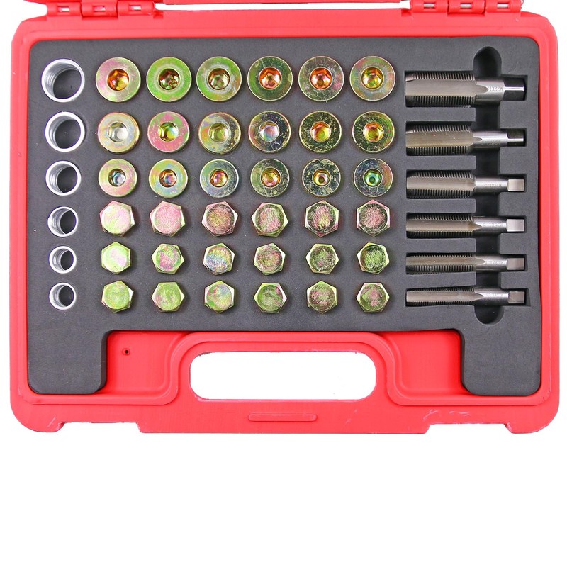 114pcs Oil Pan Thread Repair Tool Kit Set Oil Drain