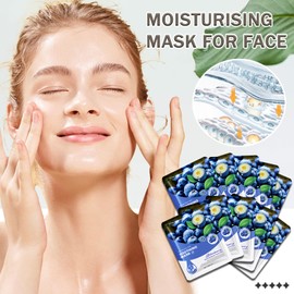 WENJLYJ Hydrating Face Mask Set,10 Combo Pack Moisturizing Facial Sheet Masks Set for Women & Men,All Skin Type(F)