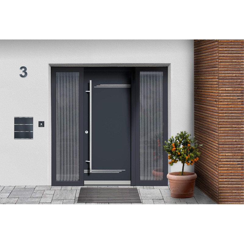 Metzler 3D House Number Anthracite RAL7016 Stainless Steel Height 20