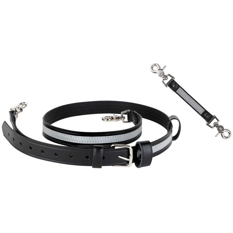 Perfect Fit Firefighter Leather Reflective Bundle- Radio Strap and Anti-Sway