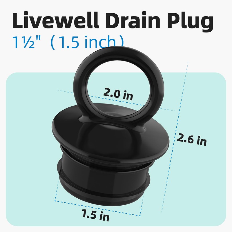 Sxkxm PVC Push-in Boat Drain Plug Compatible with T. H.