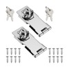 2 Pack Keyed Hasp Locks 4 Inch Twist Knob Keyed