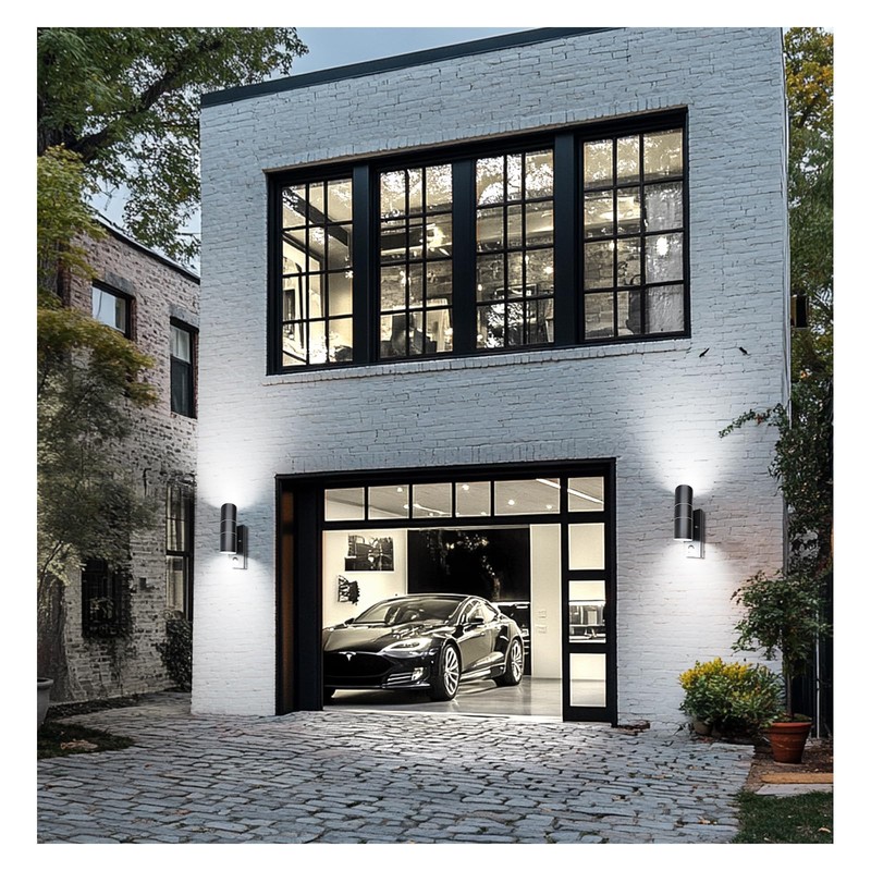 Unikcst Outside Lights with Sensor Mains Powered 240V Black Up