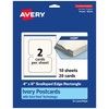 Avery Printable Rectangle Scalloped Postcards with Sure Feed Technology, 4"