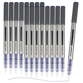 MOTIBACK Rollerball Pens 16 Pack 0.5mm Extra Fine Point Blue Liquid Ink Pens Quick Drying Smooth Writing Blue Pens for Journaling Supplies School Supplies Office Work Note Taking Long Lasting