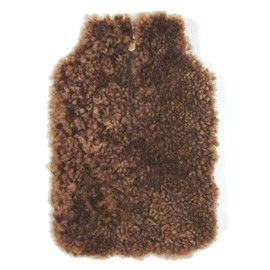 Shepherd of Sweden | Kerri Genuine Sheepskin Luxurious Hot Water Bottle Cover | Large W:22cm x H:34cm | Rusty Brown