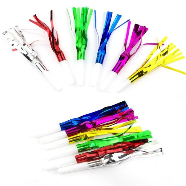 12PCS Noise Makers, Blowers Horns Blowouts Whistle for Adults Cheerleading