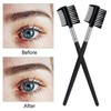 Gobesty Wimpernkamm, 2 PCS 2-in-1-Augenbrauenbürste mit Kamm Doppelseiten für Frauen