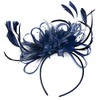 Navy Blue Fascinator for Weddings Headband Royal Ascot Races Ladies,