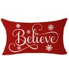 ITFRO Set of 4 Snowflake Decor Christmas Throw Pillow Covers