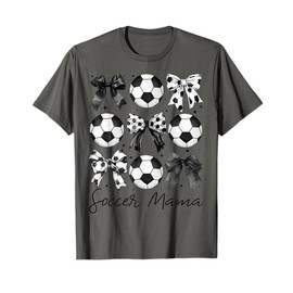 Soccer Mama Shirt Coquette Bow Soccer Mom T-Shirt