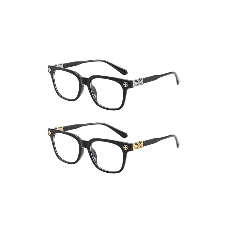 Chrome Heart Glasses with Blue Light Filter, Clear Glasses Men