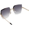 styleBREAKER 09020124 Women's Frameless Sunglasses with Tinted Rectangular Lenses, Metal