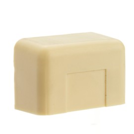 Cord Cover Cable Raceway, 1.25 inch Surface Mount Cable Raceway End Cap On-Wall Cord Concealer (Covers Raceway End), Cord Organizer/Wire Hider and Protector, Ivory, Cablewholesale