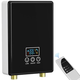 Kweetle Tankless Electric Water Heater,110V 5500W Under Sink Instant Water Heater with Digital Display Touch Screen&Remote Control On-Demand Water Heater Point Of Use for Kitchen,Bathroom,Laundry