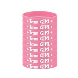 Losuya 24 Stück Gender Reveal Armband Team Boy und Team Girl Silikon Armbänder Geschlecht Offenbarung Etiketten für Babyparty Party Supplies