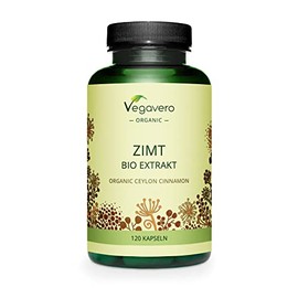 Organic Ceylon Cinnamon Capsules Vegavero® | High Strength 2500 mg Per Serving | No Additives | Cinnamon Extract (5:1) from Madagascar | Lab-Tested, Non-GMO | 120 Capsules | Vegan