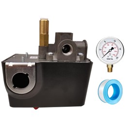 321020000F Pressure Switch for Condor MDR21-EA/11 W/Unloader & ON-Off Lever 4 Port 95/125 PSI