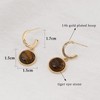 Tiger Eye Earrings with 14k Gold Plated Dangle Earrings for