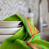 COTTON CRAFT 12 Pack Salsa Stripe Multi-Color Kitchen Towels 16x28