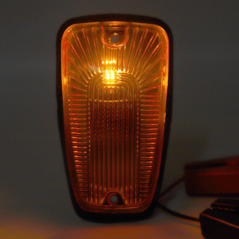 5Pcs Cab Marker Light Weatherproof Amber Teardrop Cab Top Running